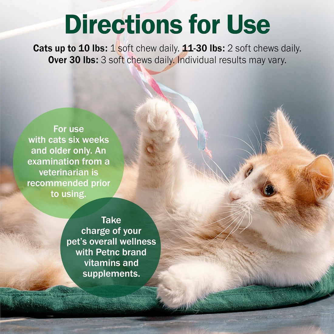 PetNC Hairball Soft Chews for Cats, Chicken & Cheese, 90 Count
