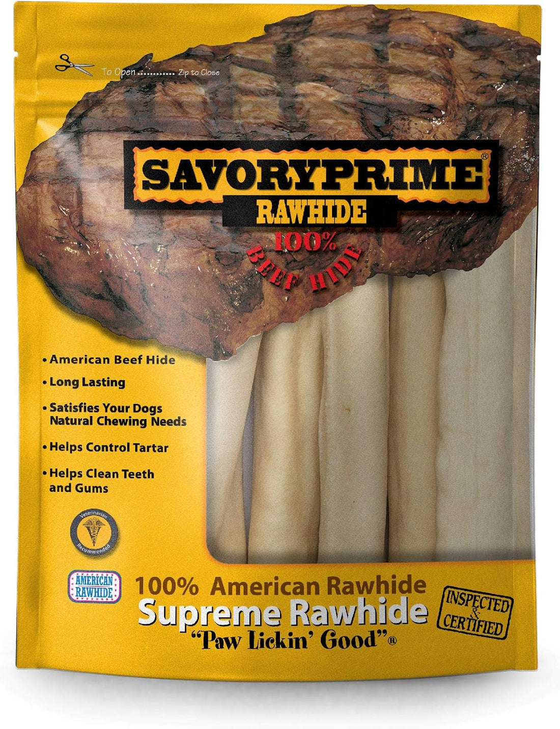 Savory Prime 10-Inch Supreme Retriever Roll White, 8-Pack (992)