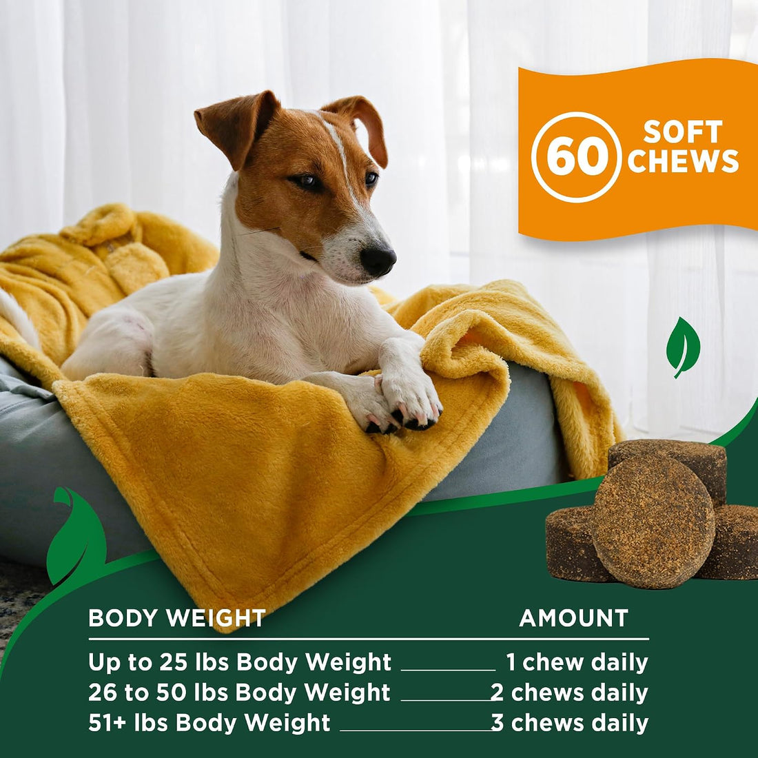 Vet's Best Flea & Tick Soft Chews for Dogs, Immune & Itch Support