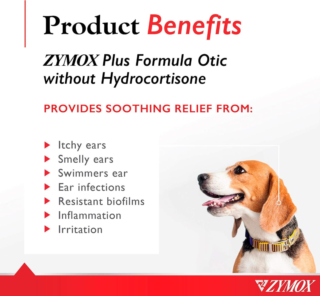 Zymox Advanced Formula Otic Plus Enzymatic Ear Solution for Dogs