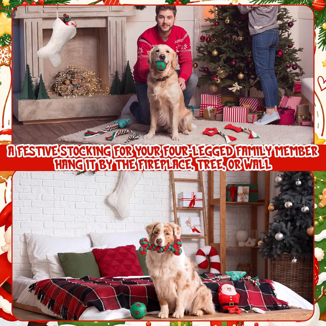 Kasyat 9 Pcs Christmas Dog Gift Set