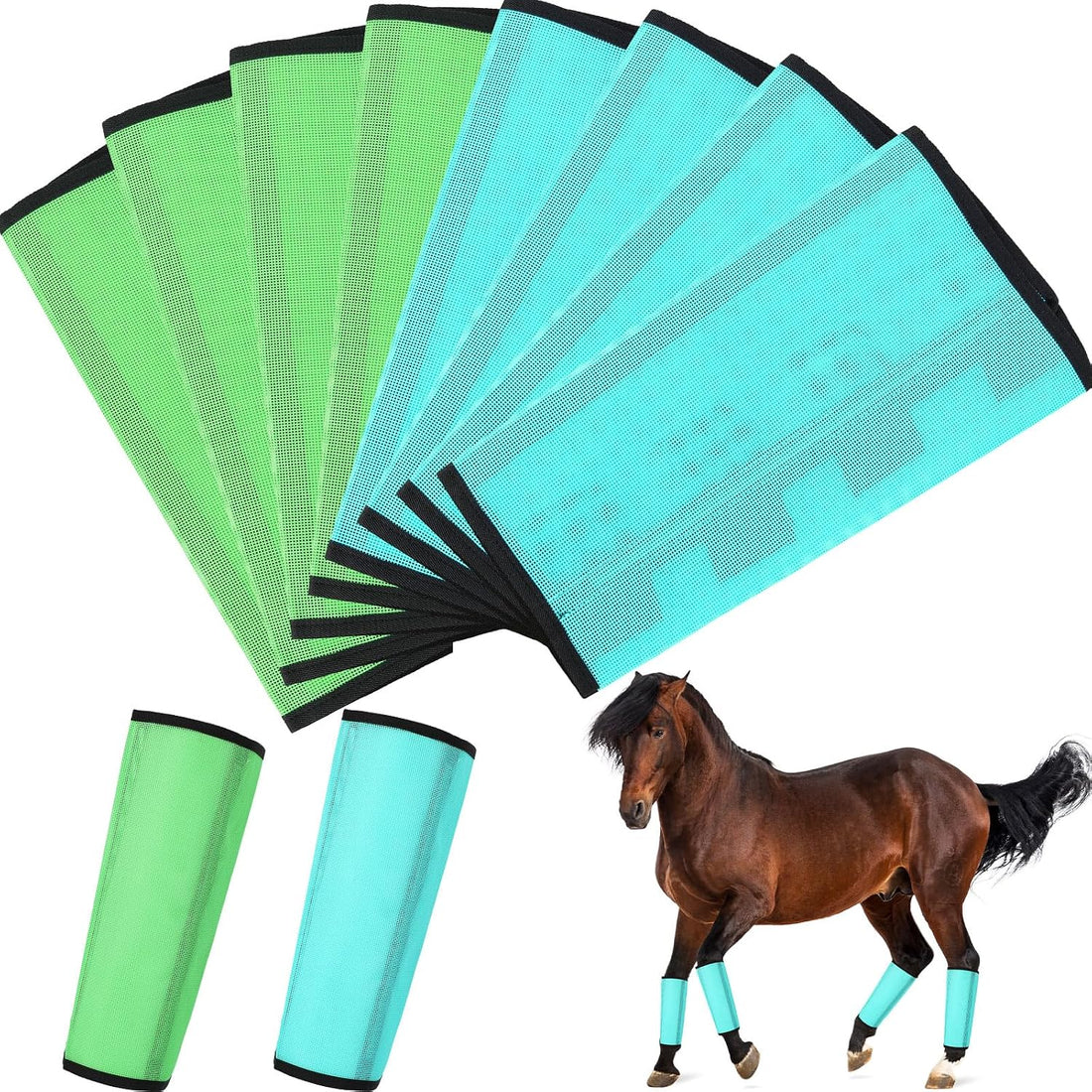 8 Pcs UV Mesh Horse Fly Boots