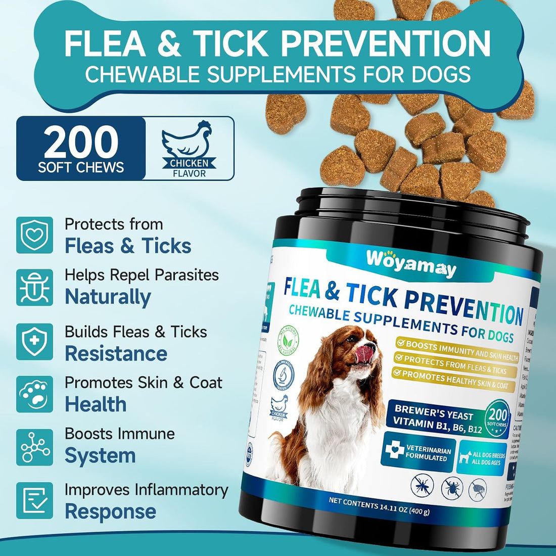 Flea and Tick Prevention Chews Bundle for Cats & Dogs