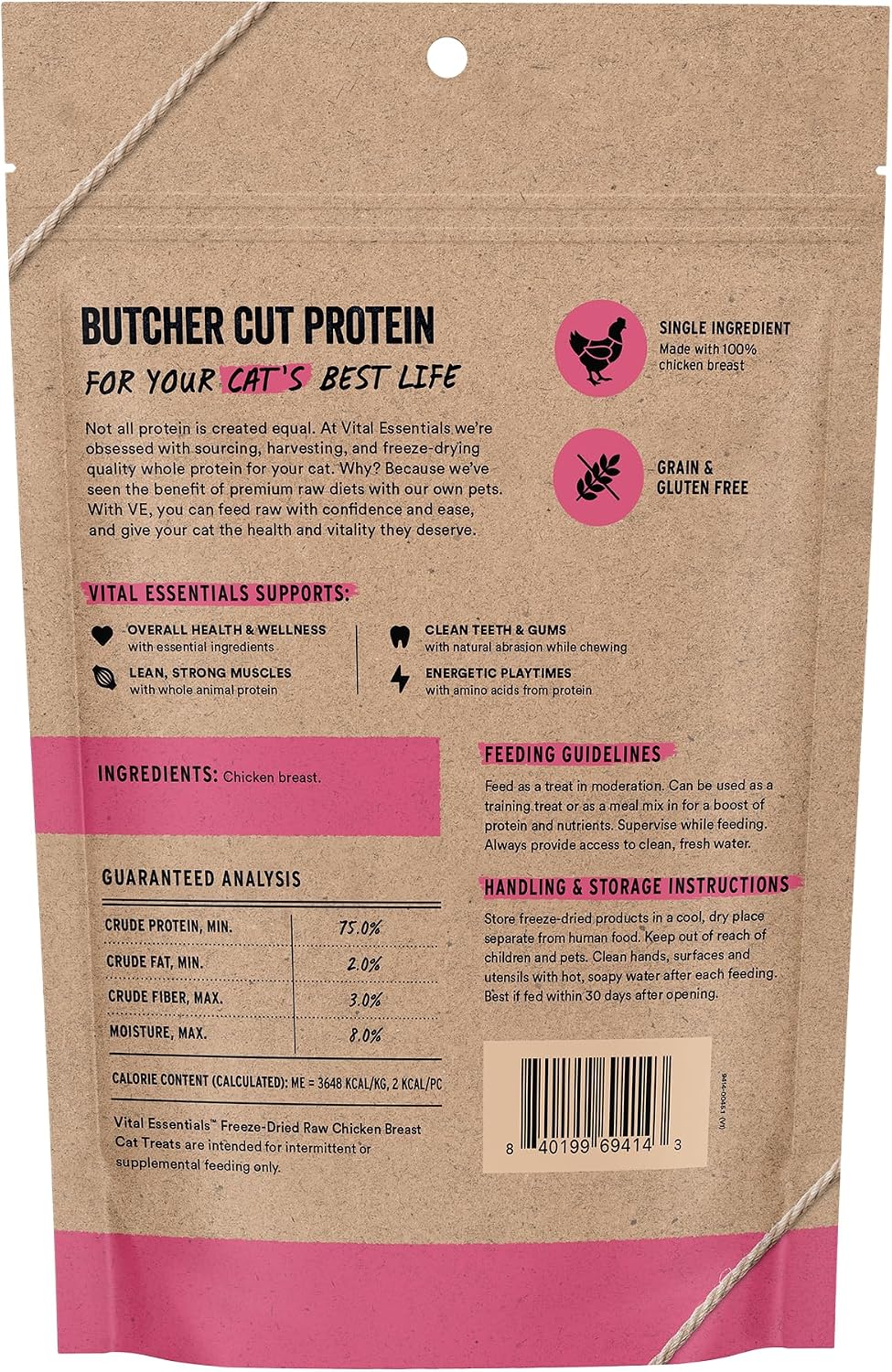 Vital Essentials Freeze Dried Chicken Breast Cat Treats