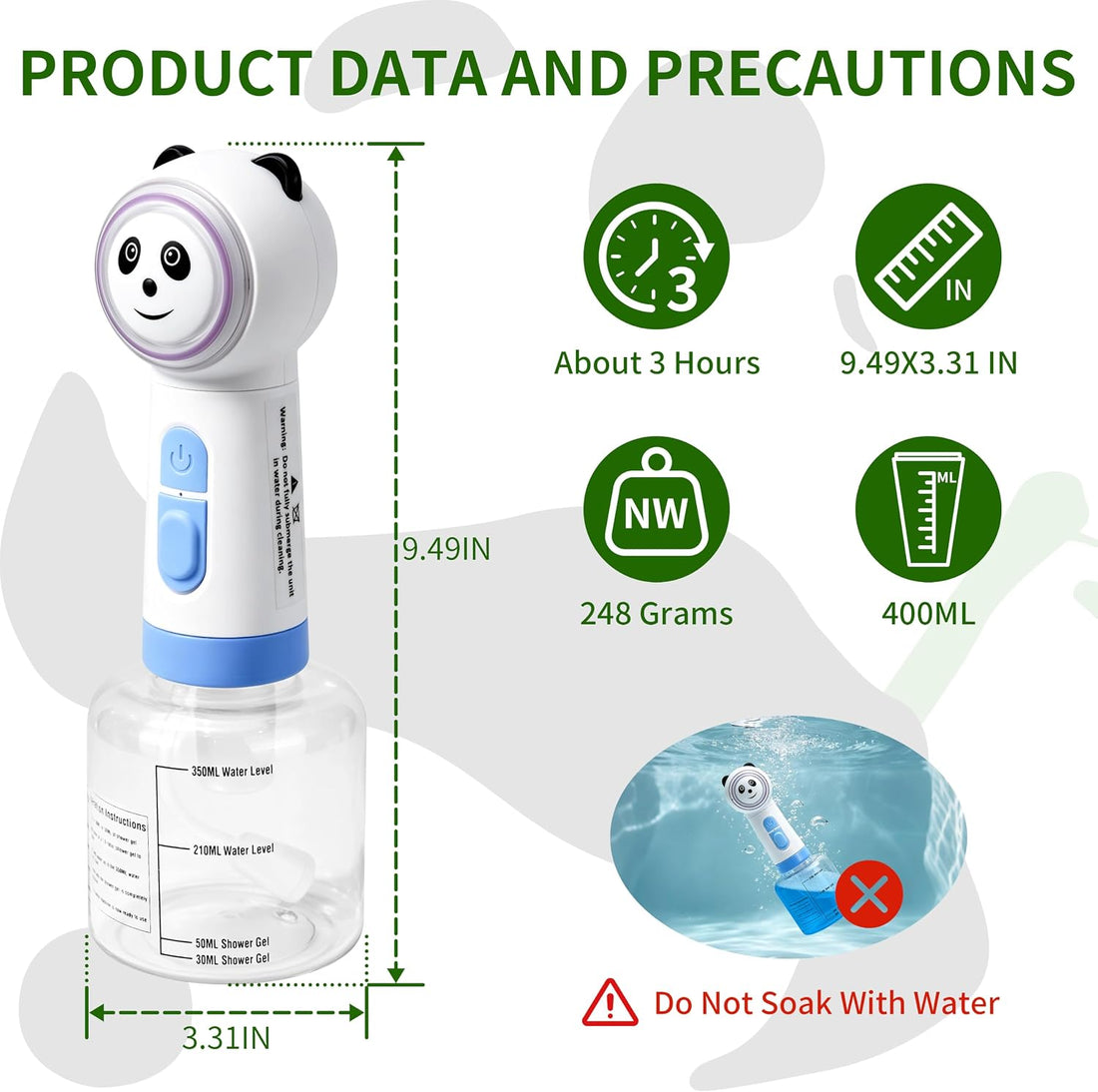Automatic Foaming Soap Dispenser for Dog Bath & Multi-Surface Cleaning