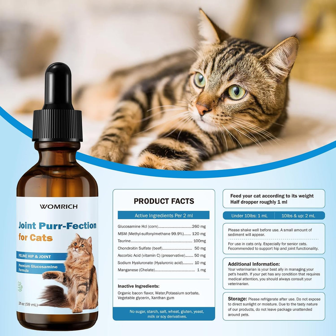 Joint Supplement for Cats - Glucosamine & Chondroitin Drops