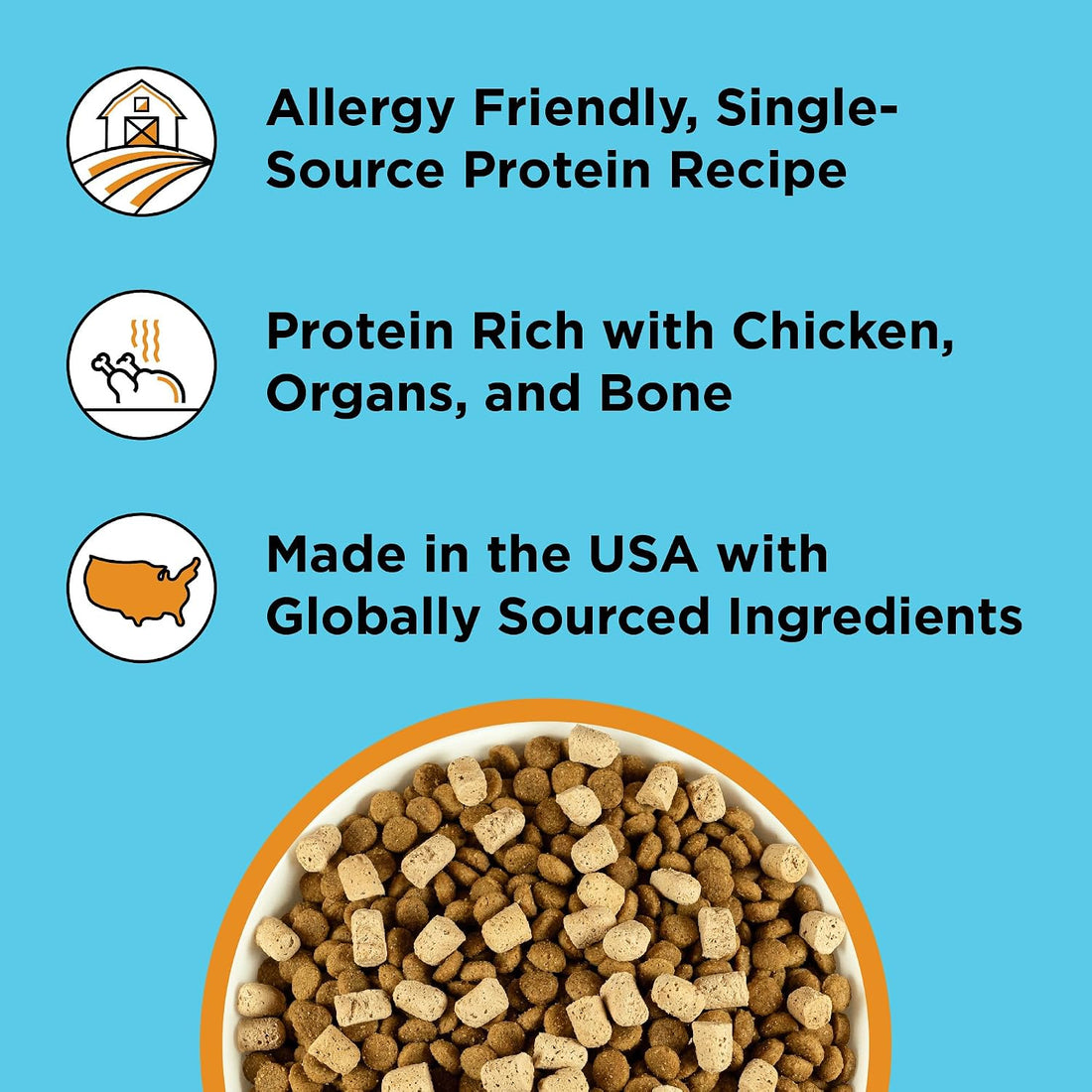 BIXBI Liberty Freeze Dried Dog Food Topper + Dog Treat, Chicken Recipe
