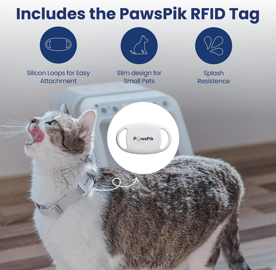 PawsPik Automatic Microchip RFID Cat Feeder,16-Cup