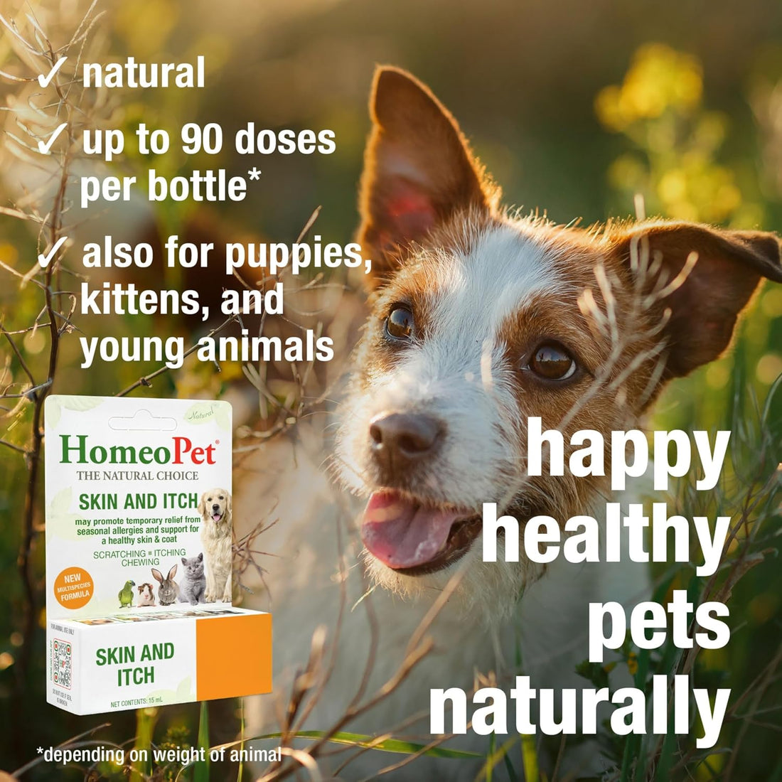 HomeoPet Skin and Itch, Safe and Natural Itch Relief for Dogs and Cats