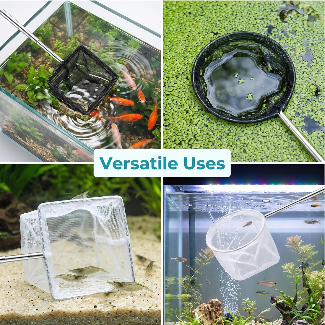 Jeffdad 4 Pcs Aquarium Shrimp Net