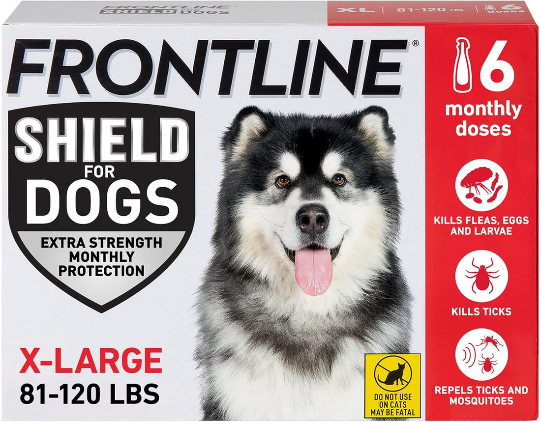 FRONTLINE Shield Flea & Tick Treatment for Dogs 81-120 lbs. Count of 3