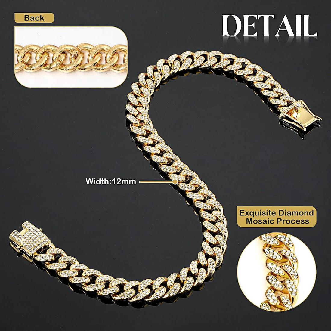 Tallew Dog Chain Cuban Dog Collar Pet Chain Necklace