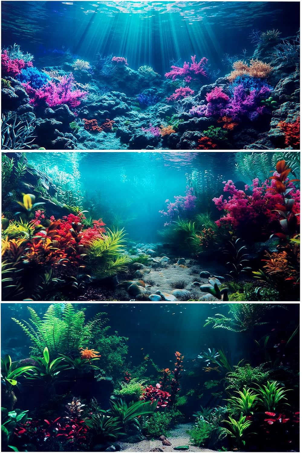 COMSUN 3 Pack Aquarium Background