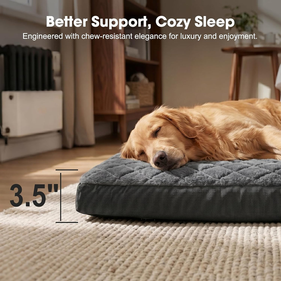 GASUR Indestructible Chew-Proof Dog Bed for Large Dogs