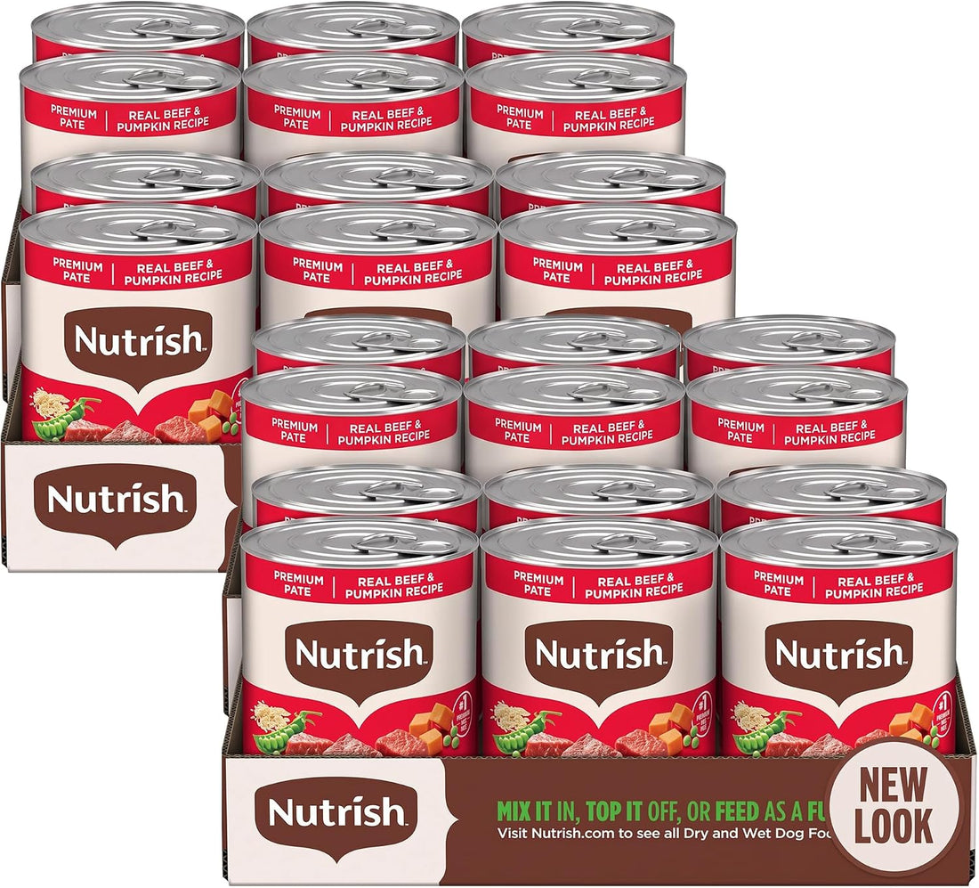 Nutrish Beef Paté Wet Dog Food, 13 oz. Can, 12 Pack (Rachael Ray)