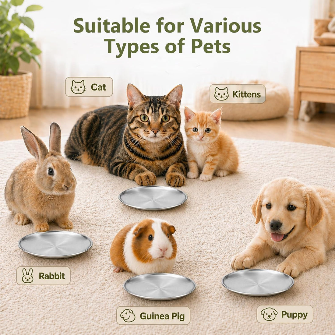 ChefBee Stainless Steel Cat Bowls