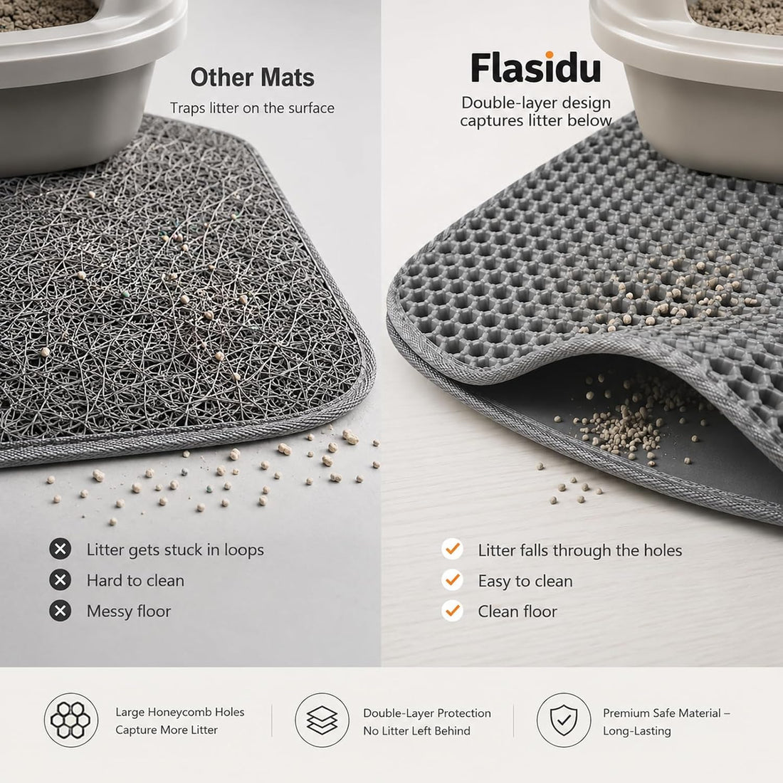 Cat Litter Mat, 30" x 22" Extra-Large