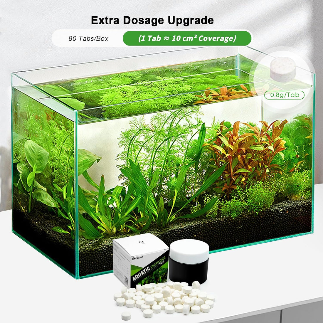 FZONE Root Tabs, Aquarium Plant Fertilizer, Safe for Fish & Shrimp