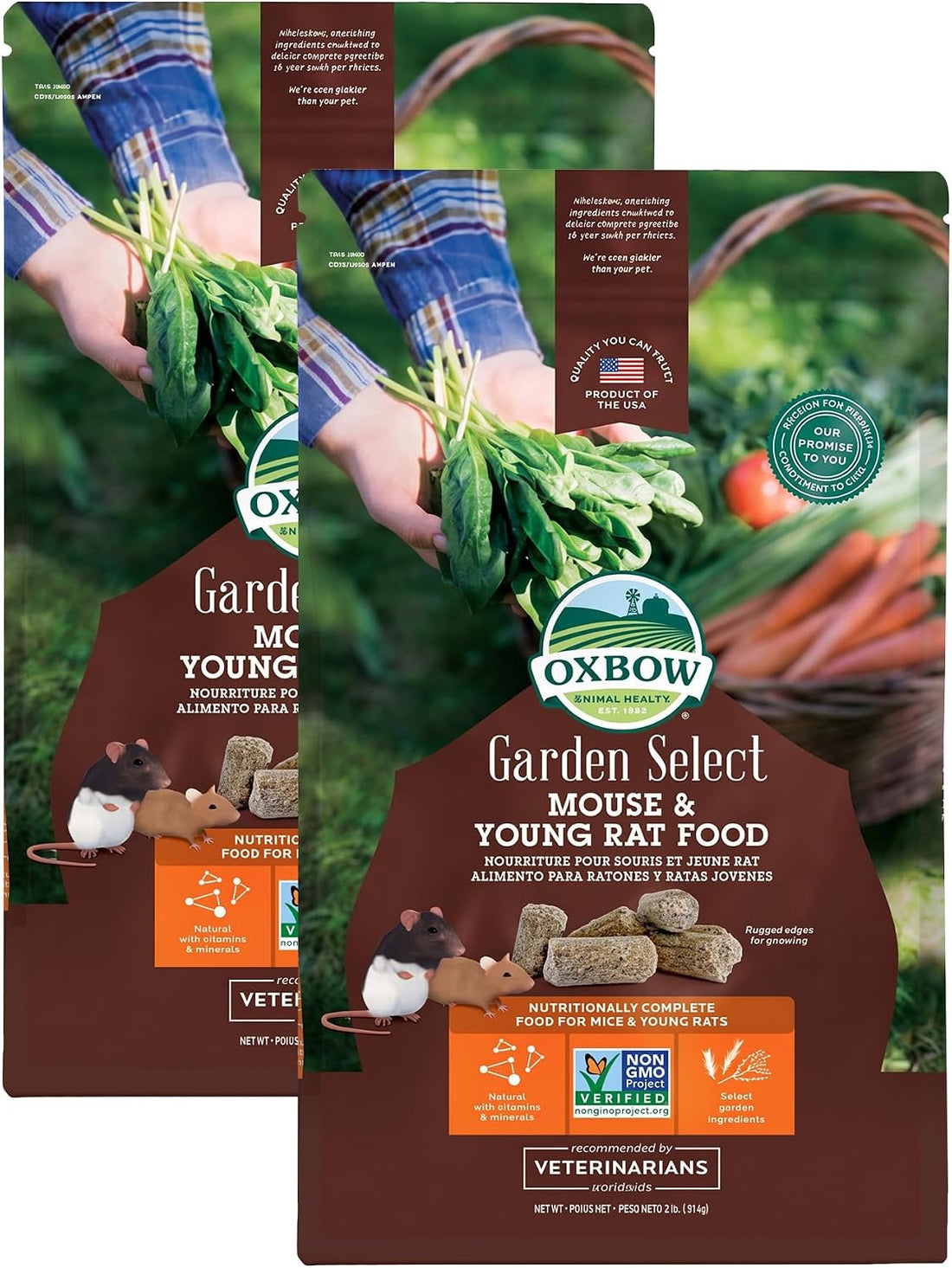 Oxbow Garden Select Mouse & Young Rat Food, Rat Food Pellets, Non-GMO