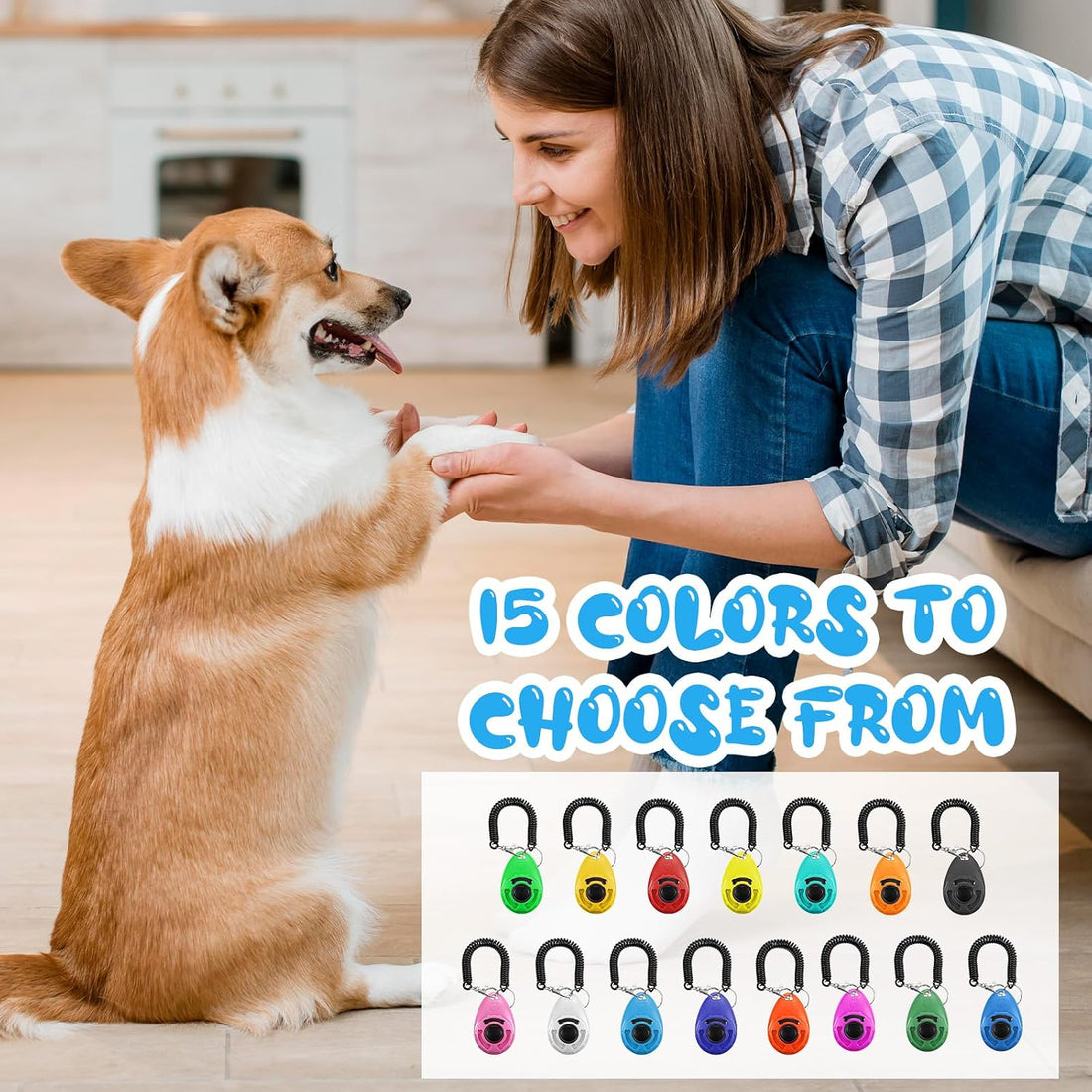 30 Pcs Dog Training Clicker, Pet Behavioral Training Clickers