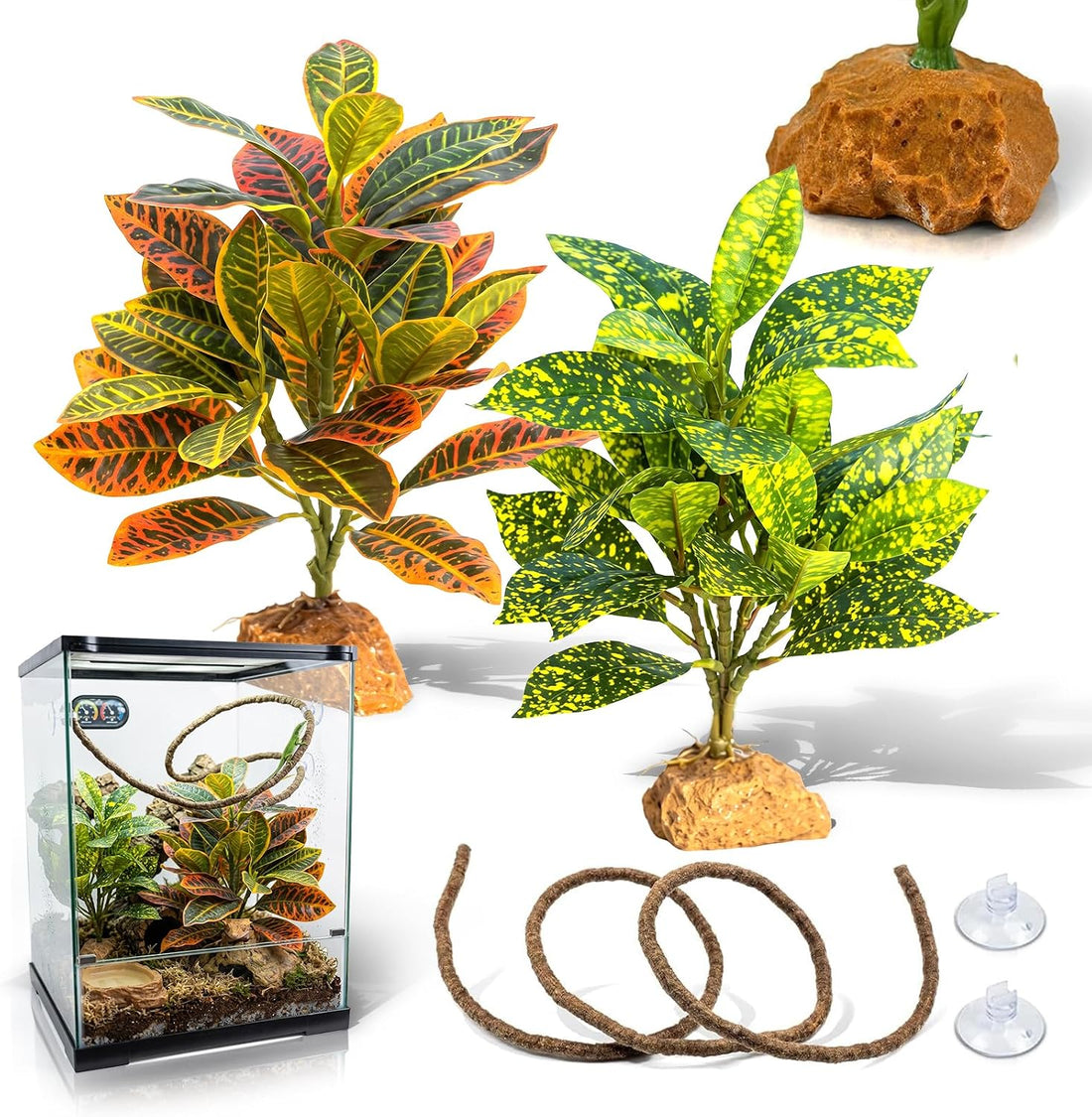 3PC Reptile Terrarium Habitat Decor Kit