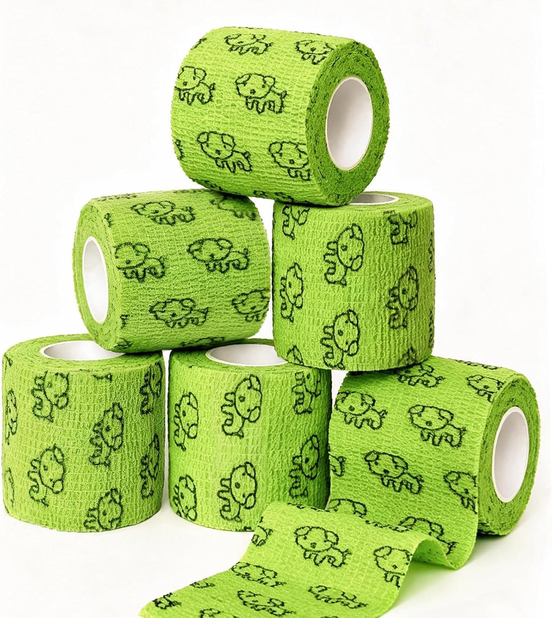 6 Rolls Quibra Vet Wrap,Self Adhesive Bandage Wrap,Stop Licking Wound