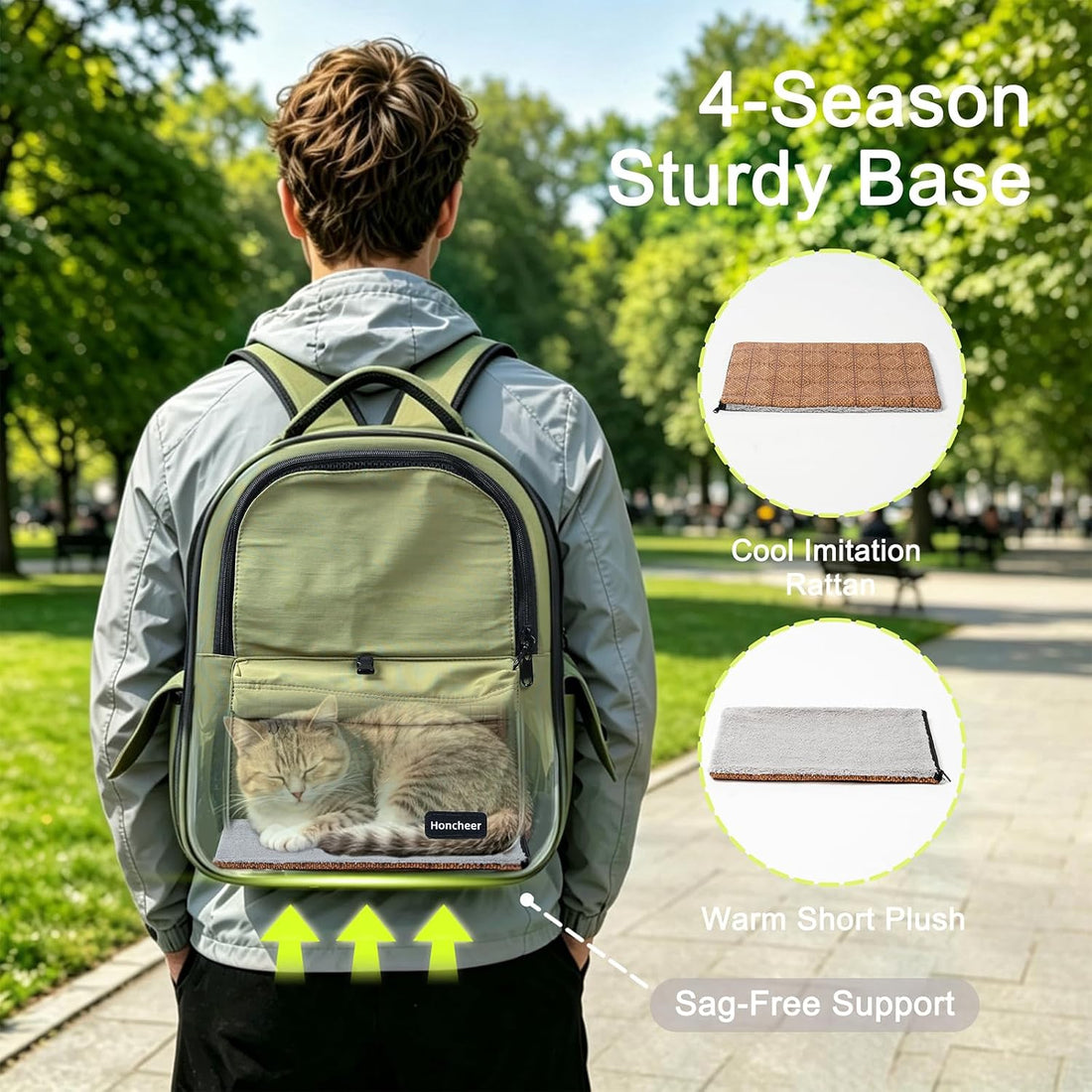 Dog Backpack Carrier for Small Dogs & Cats, Breathable Mesh Travel