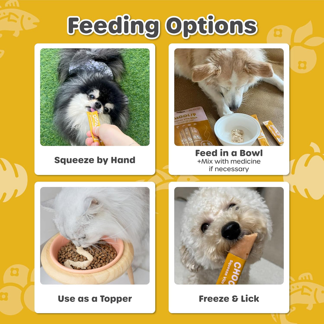 Choolip Squeeze Vita Stick Lickable Cat and Dog Treats