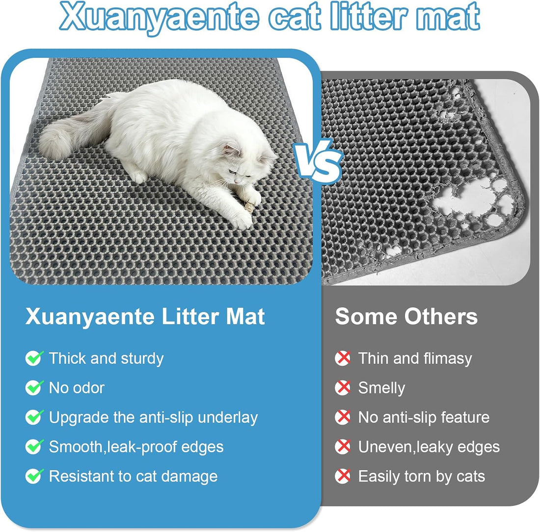 Xuanyaente Double Layer Ultra Soft Cat Litter Mat