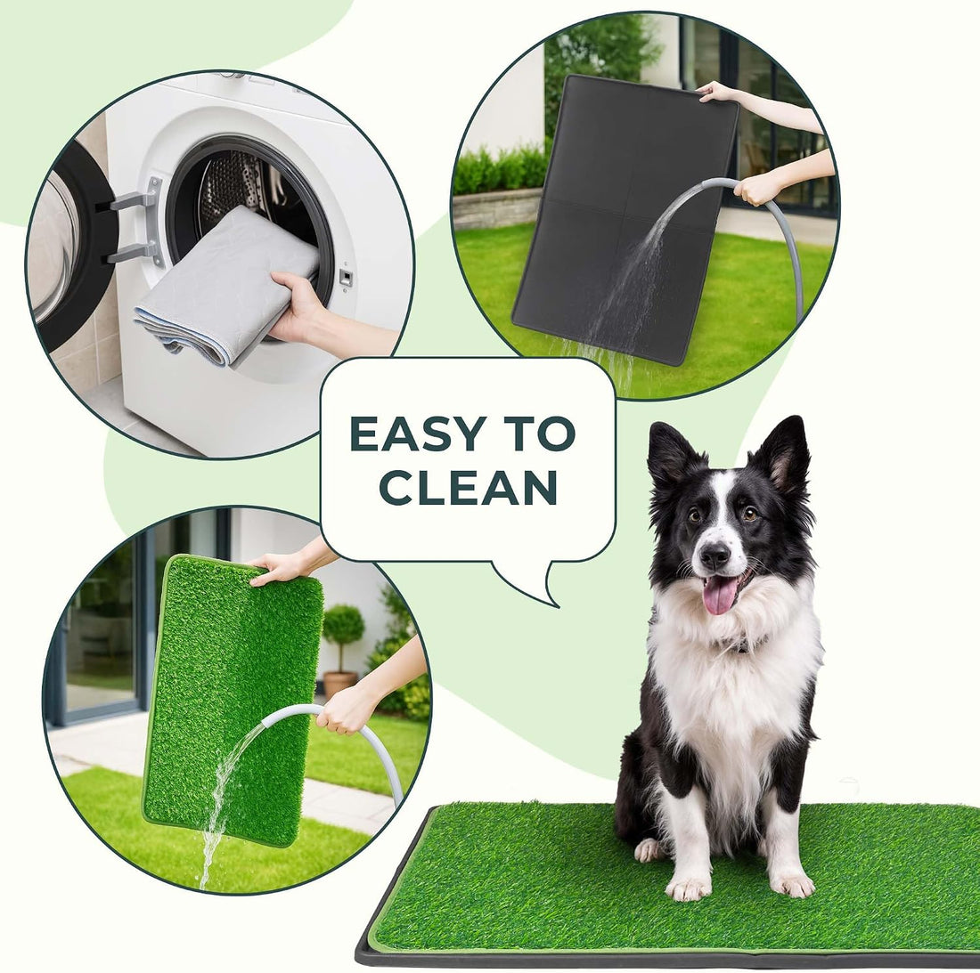 BurgeonNest Dog Grass Pad with Tray 34.2"x24"