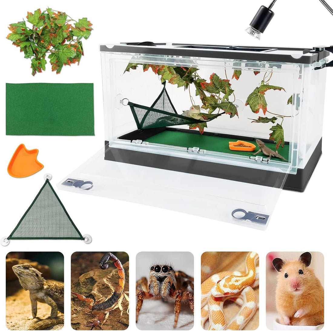 RunDuck Portable Foldable Terrarium Kit with Wheels for Reptiles