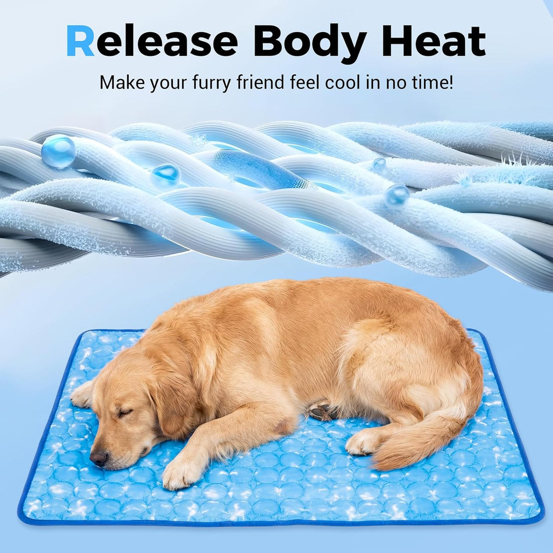 Dog Cooling Mat, Large Cooling Pad for Dogs Cats
