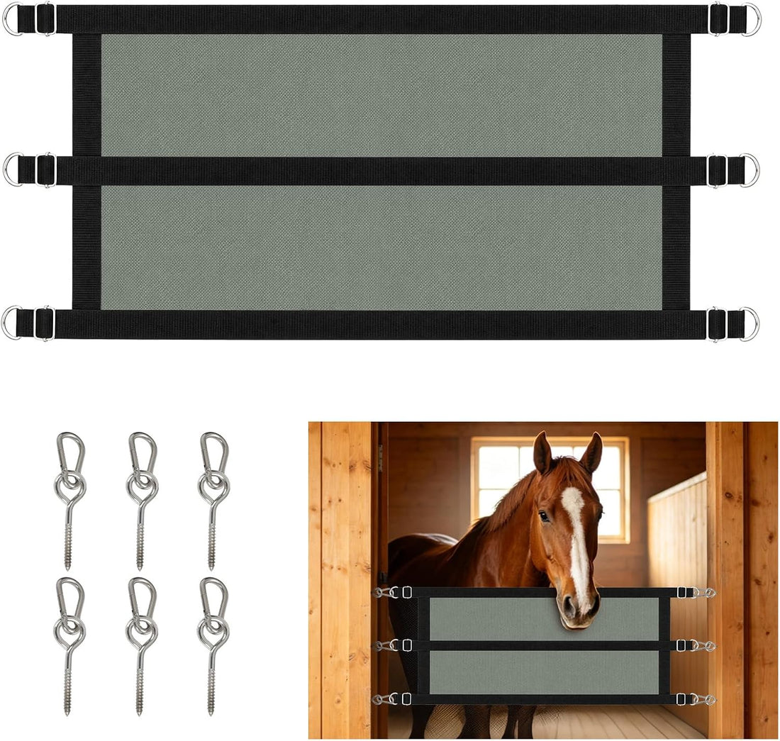 Horse Stall Guard, Adjustable Heavy Duty Soft Gate