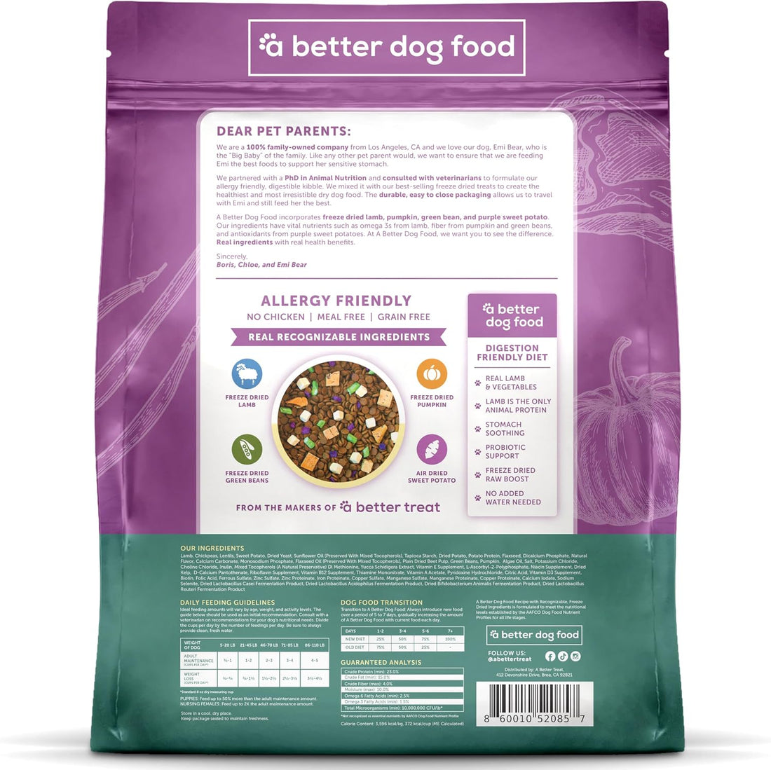 A Better Treat | Allergy Friendly Lamb Dry Dog Food | Raw You Can See