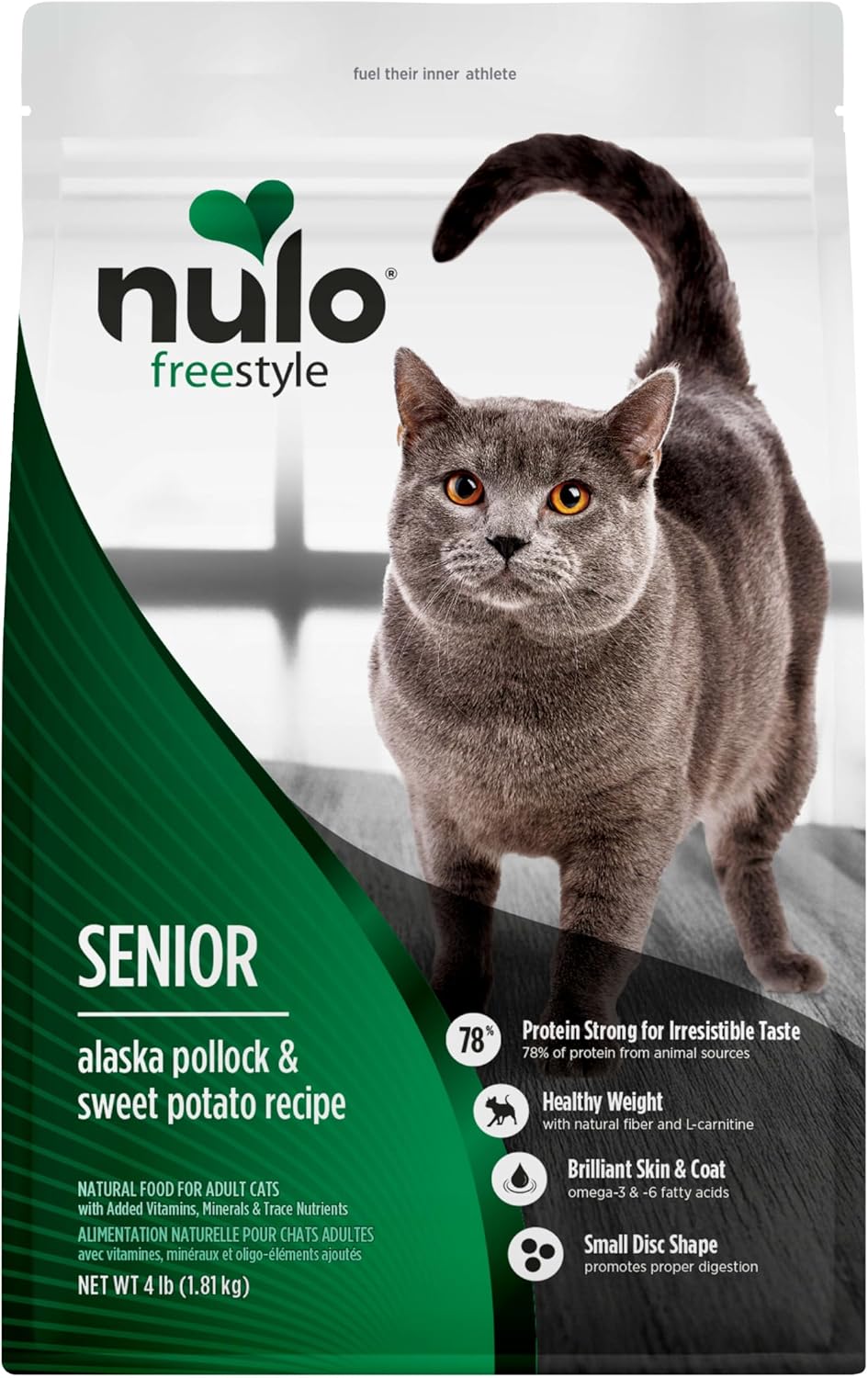 Nulo Freestyle Senior Grain-Free Dry Cat Food, Pollock & Sweet Potato
