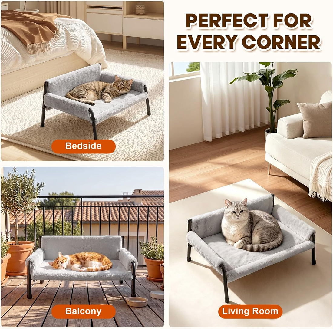 Elevated Cat Couch Bed for Indoor Cats
