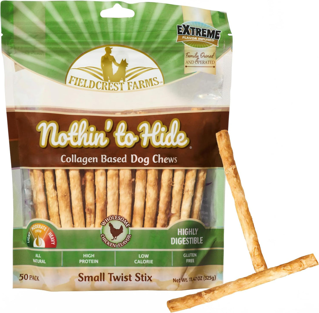 Fieldcrest Farms Nothin' to Hide Twist Stix, Beef Bully, 10 Count
