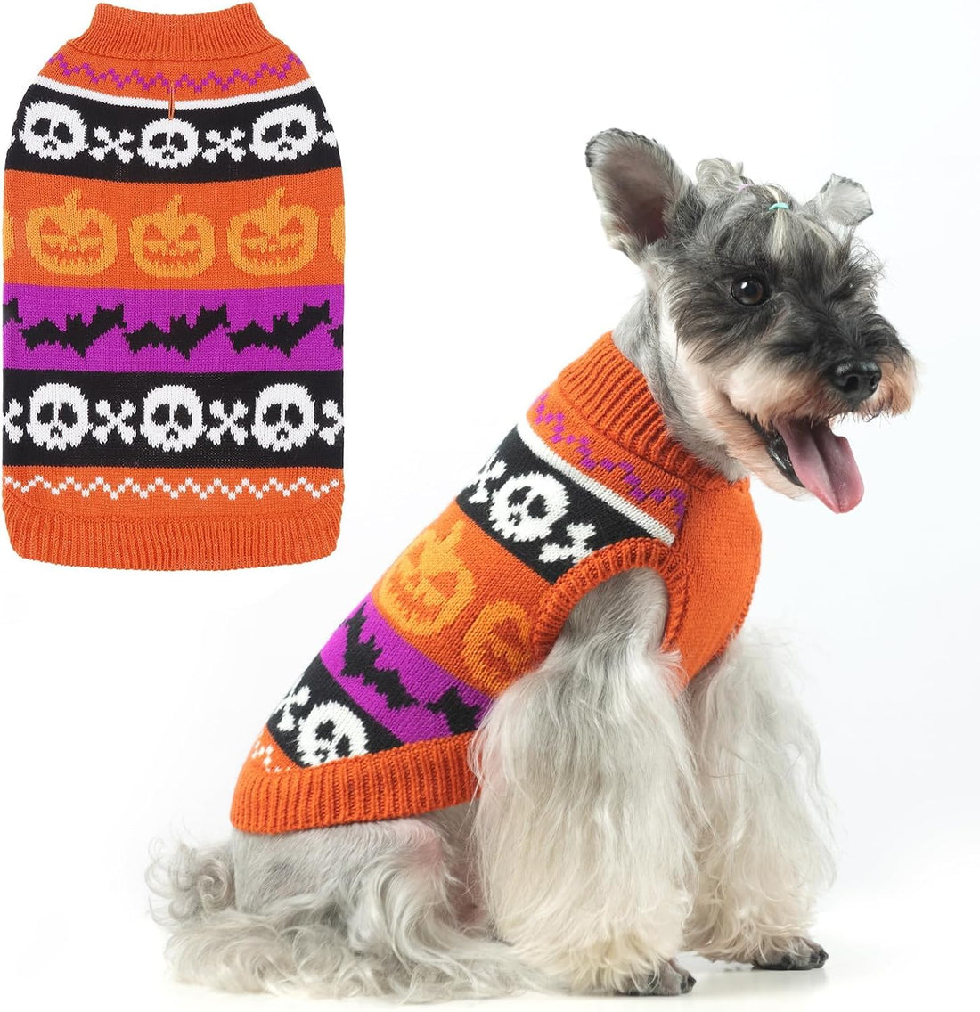 KOOLTAIL Small Dog Sweater, Fall Dog Sweater with Autumn Maple Leaf