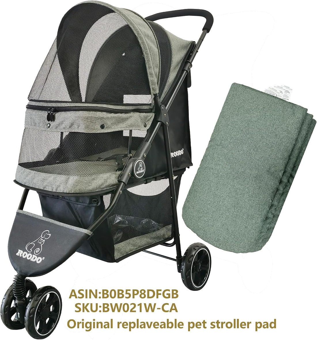 ROODO Pet Stroller Mat for Dogs Cushion Inner Pad Exclusive Use