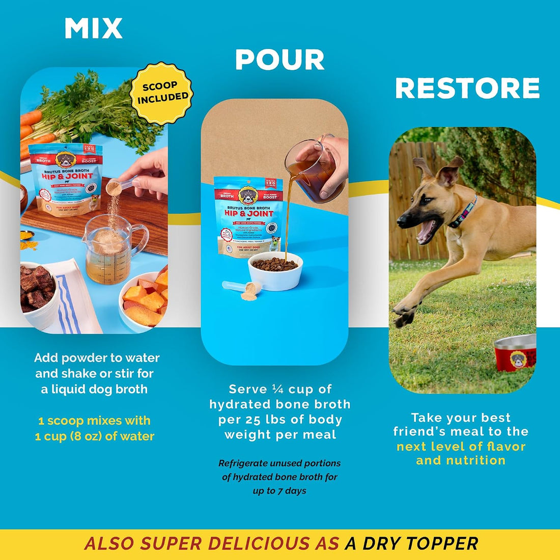 Brutus Broth Dog Food Topper