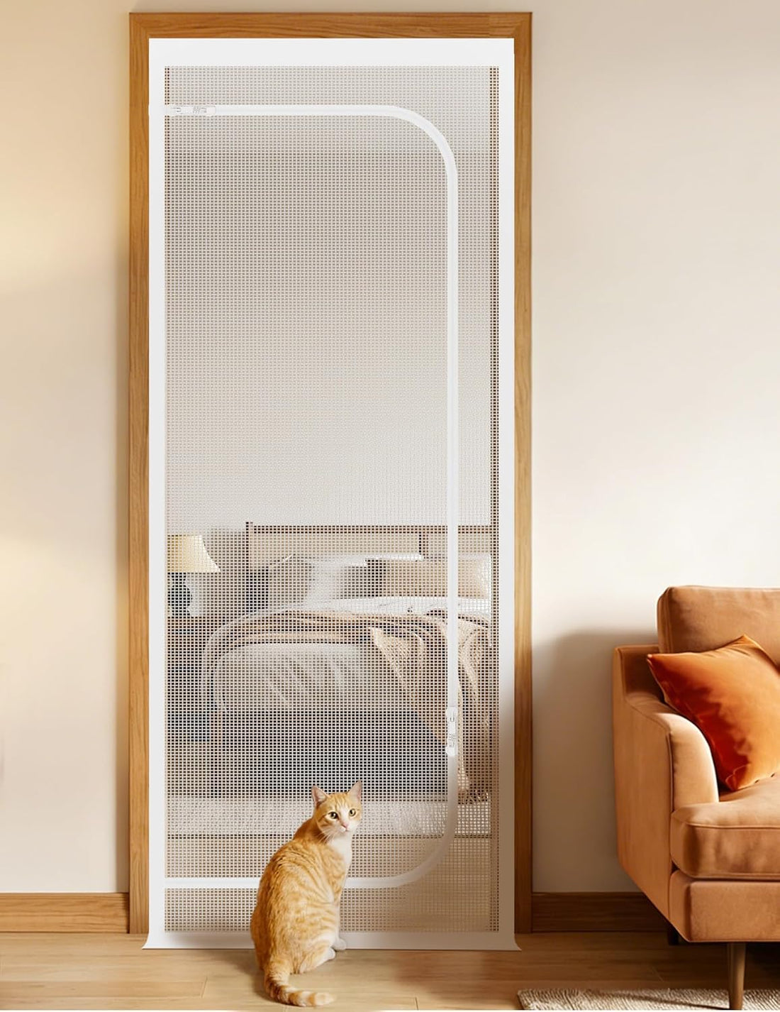 BFNN Cat Proof Screen Door, Extra Tall Mesh Gate, Fit 32'' x 80'' Door