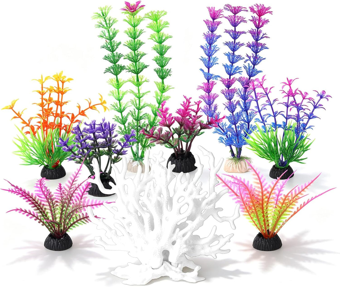 Tinoaly Fish Tank Decorations, White Resin Coral Reef Decor