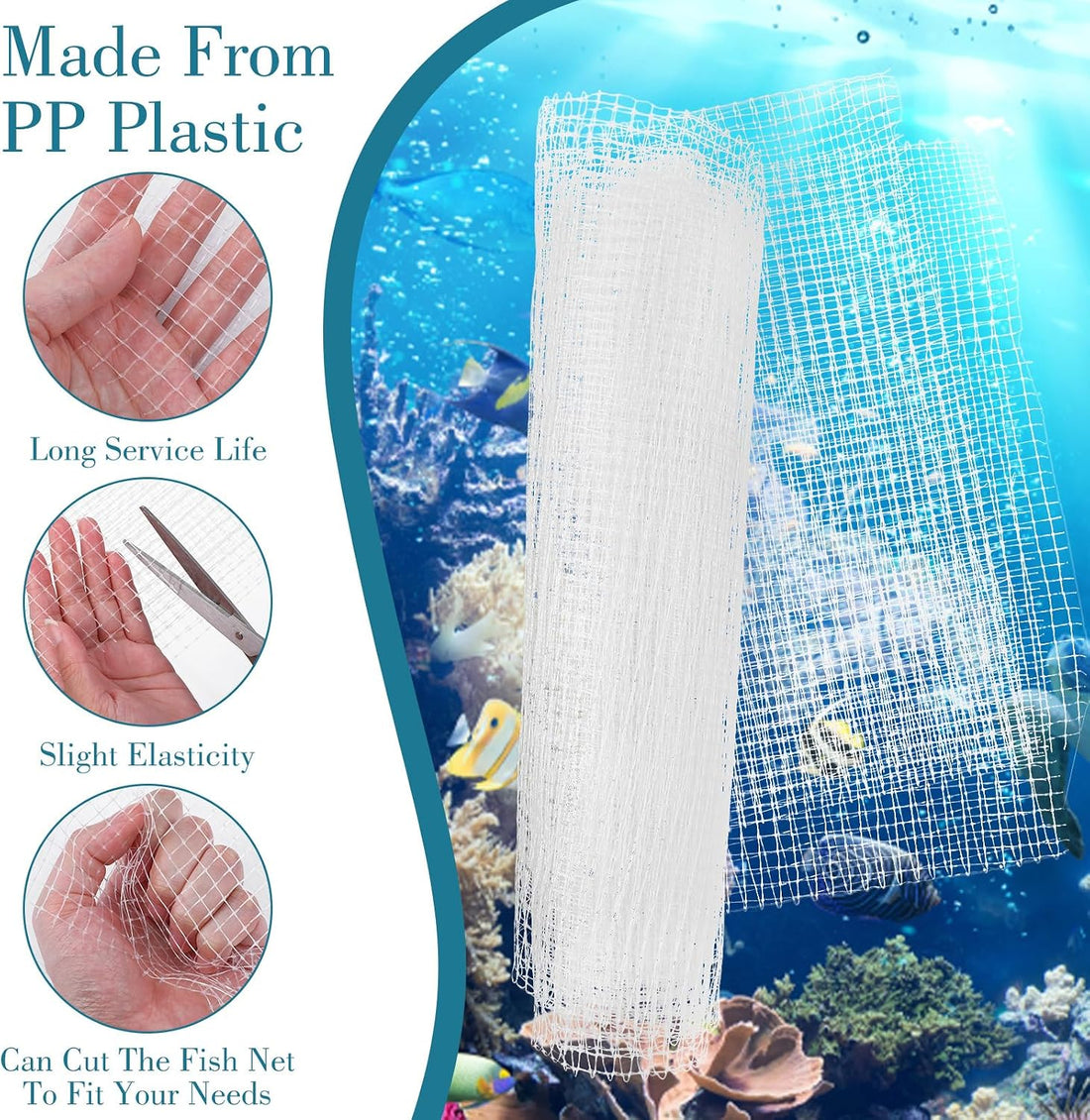 Clear Mesh Netting Aquarium Mesh 4 x 6.5 Feet