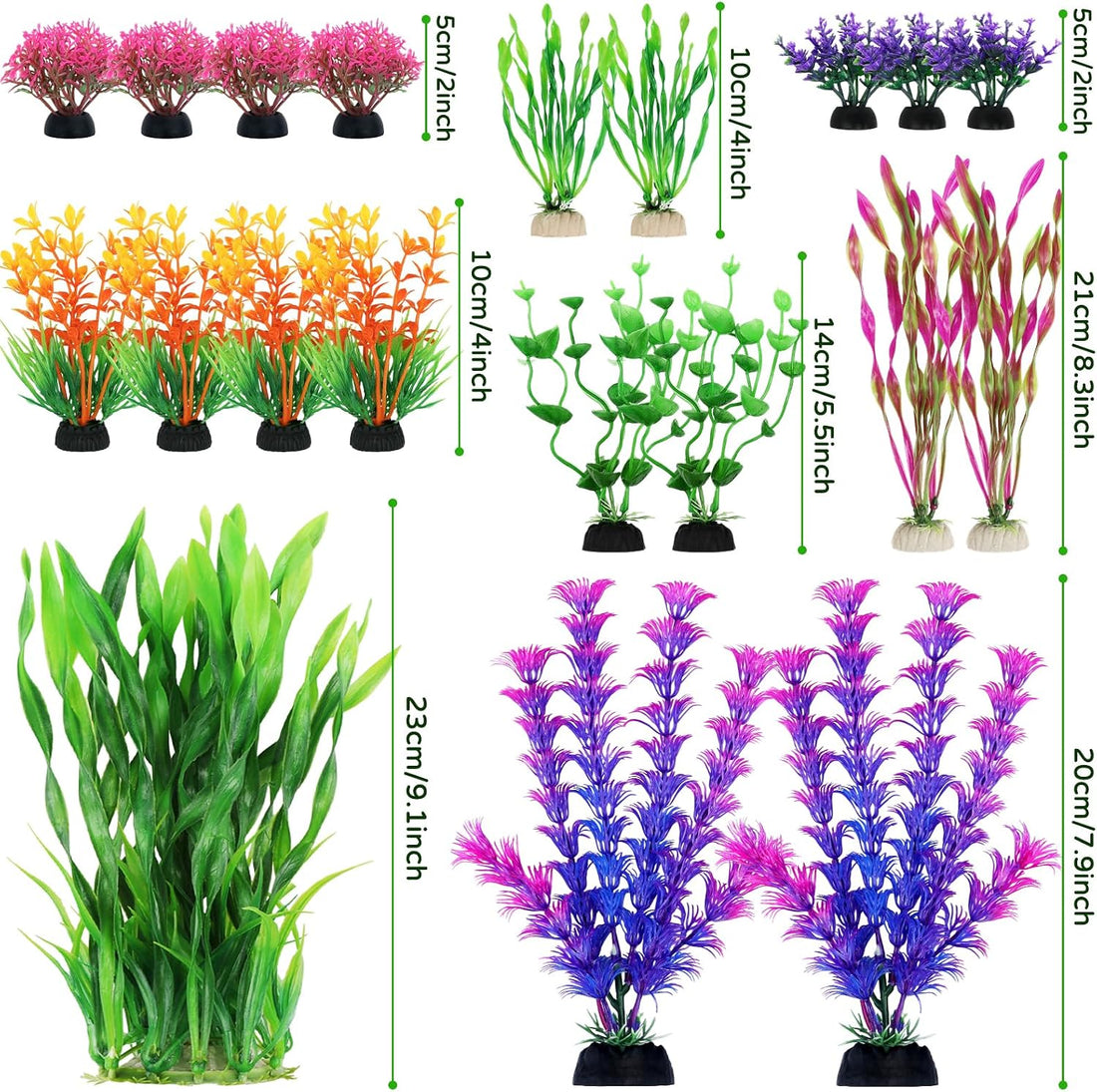 QUOZUO Fish Tank Decorations Plants