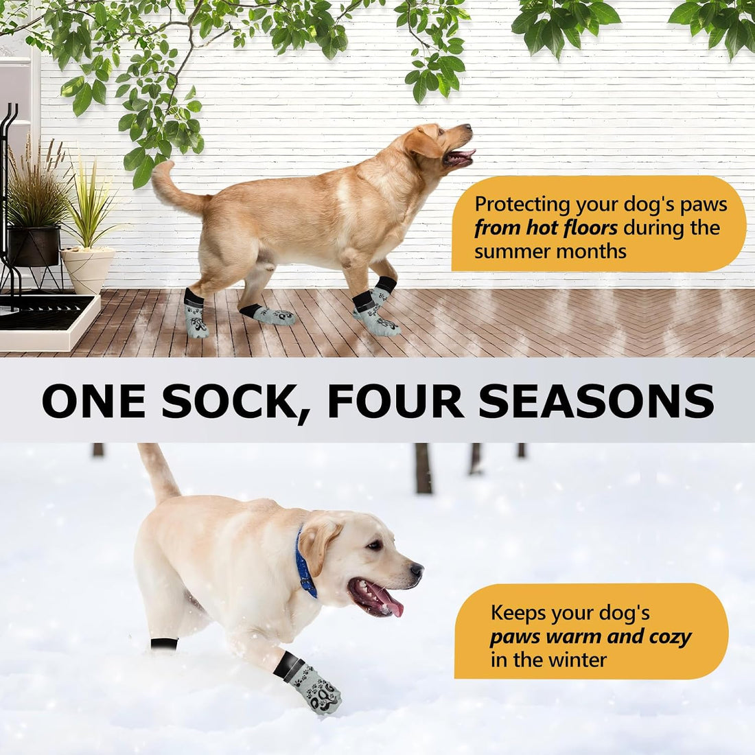 Dog Socks for Hardwood Floors Anti Slip