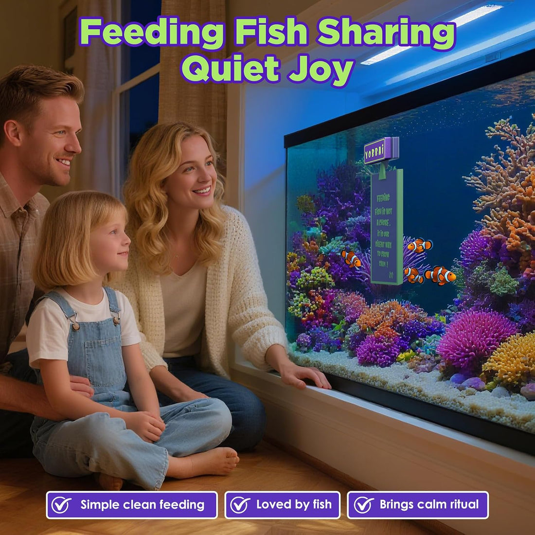 YOBBAI Magnetic Seaweed Feeder, Swinging Motion Nori Feeder