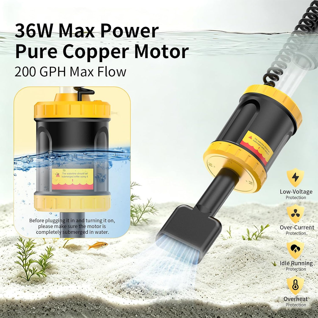 HiTauing Aquarium Gravel Cleaner