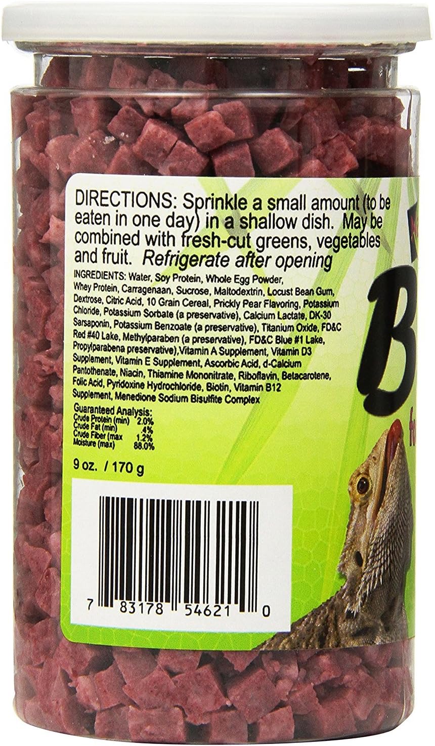 Nature Zone Bearded Dragon Bites Soft Moist Food, 9-Ounce