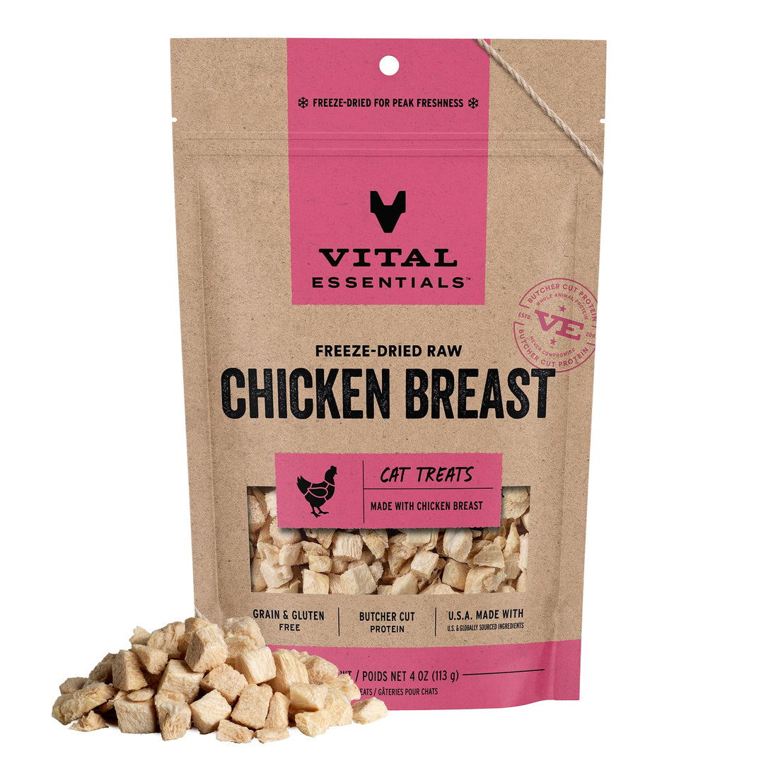 Vital Essentials Freeze Dried Chicken Breast Cat Treats