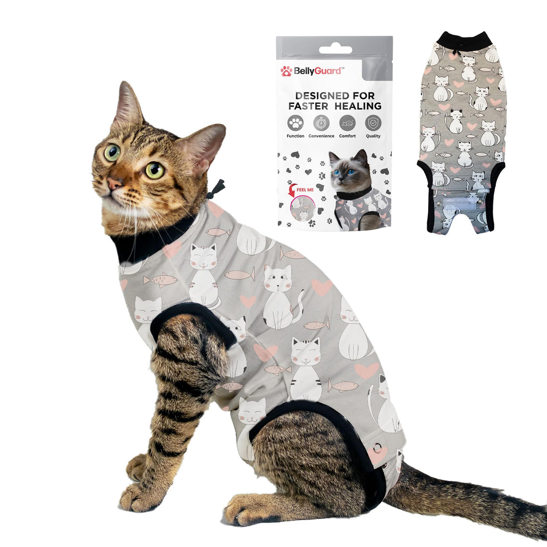 BellyGuard Cat Recovery Suit for Female and Male